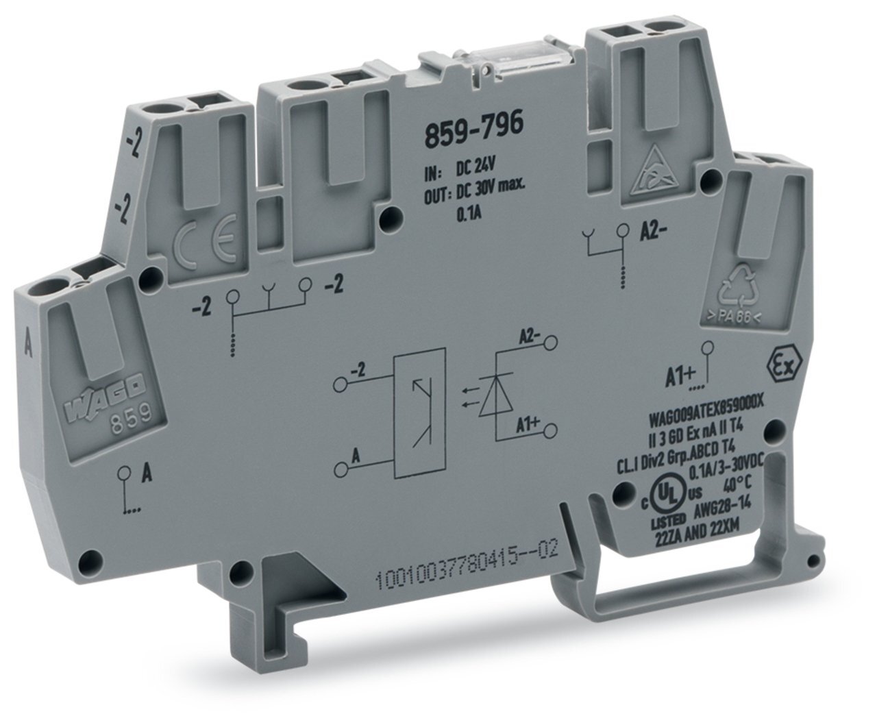 859-796 859 Optocoupler Module, 0.1 A, 300 V V Coil