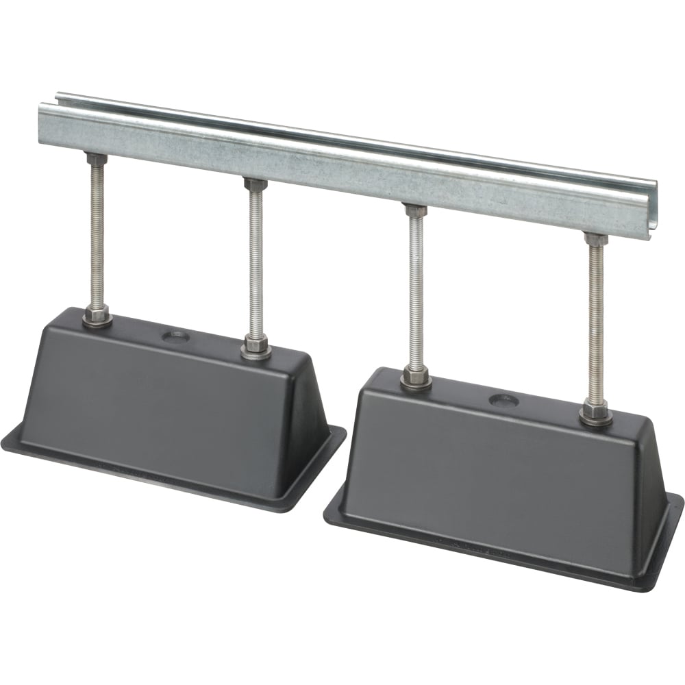 RTS1221 Rooftop Support, 10-5/8 in L x 8.87 in W, For Use With Circular/Raise Conduit and 12 in Off Roof Surface Raceway, Plastic