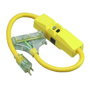 30040008-6 In-Line GFCI Cord Set, 600 V AC, (3) 12 AWG SEOW Conductor, 2-1/2 ft L