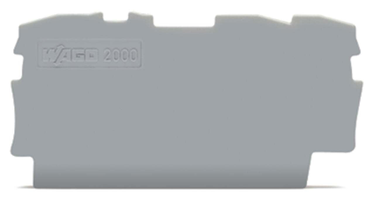 2000-1391 Half Sine End and Intermediate Plate, Polyamide, Gray