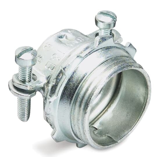 3302-TB T&B 2-Screw Non-Insulated Cable Connector With Slotted Screw, 1/2 in Trade, 0.25 to 0.59 in Cable Openings, Steel, Electro-Zinc Plated