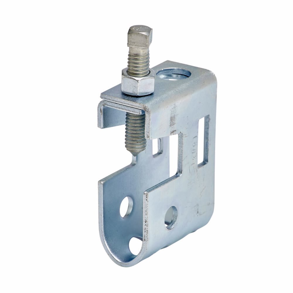 B751ZN Beam Clamp, 3/4 in THK, 500 lb Load, Low Carbon Steel, Zinc Plated
