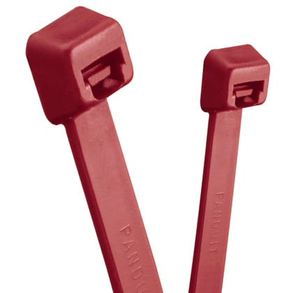 PLT3S-C702Y Pan-Ty PLT Standard Cross Section Cable Tie, 11.6 in L x 0.19 in W x 0.055 in THK, HALAR, Maroon