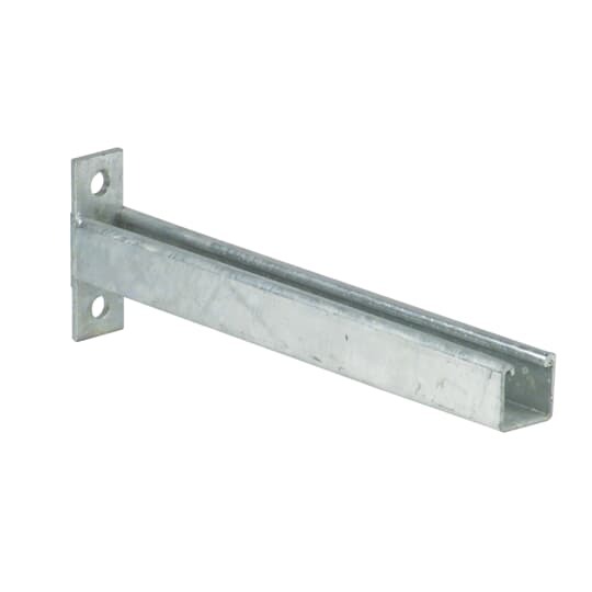 F720-12 Kindorf Wall Bracket, 2 Holes, 12 in L x 1-1/2 in W x 12 ga THK, Steel
