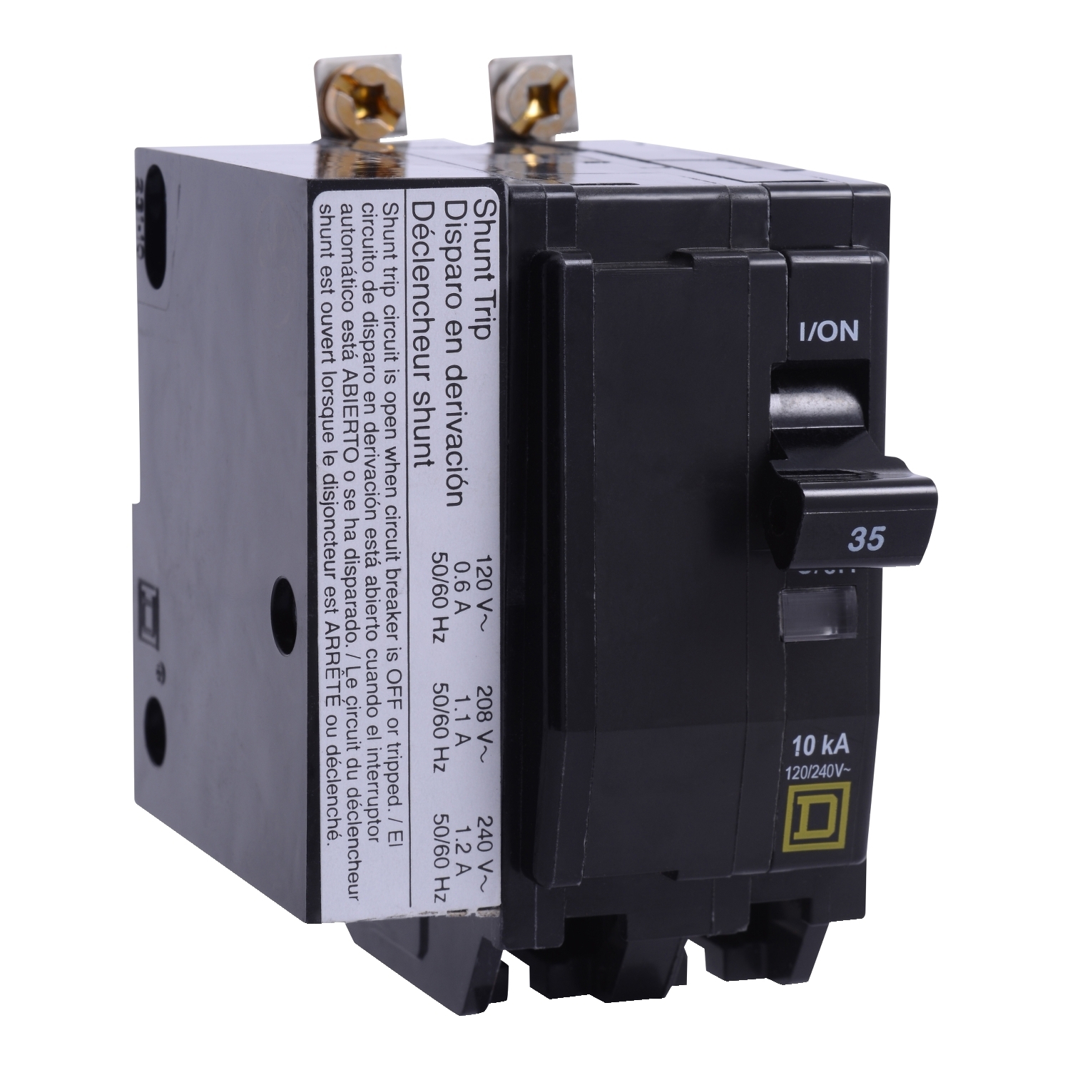 QOB2451021 Miniature Circuit Breaker, 45 Amp, 2 Pole, 120/240V