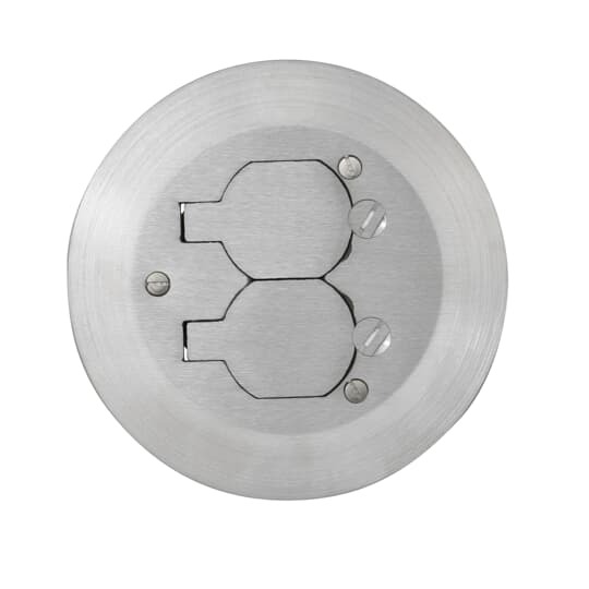 FPTCACP-AL Steel City Poke-Through Cover, 5-3/4 in Dia, Aluminum
