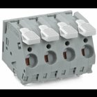 PCB terminal block; lever; 6 mm; Pin spacing 10 mm; 9-pole; CAGE CLAMP; commoning option; 6,00 mm; gray