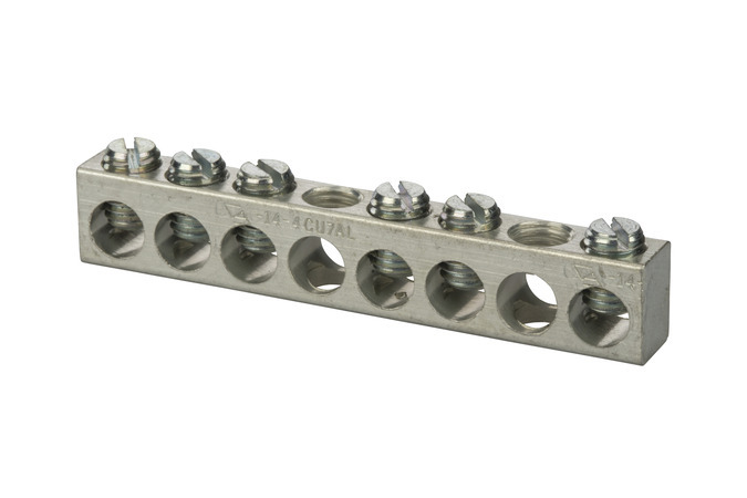 4-14-847 Multiple Connector Neutral Bar, 2.56 in L x 0.31 in W x 0.44 in H