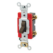 1221-2 Self-Grounding AC Quiet Toggle Switch, 120/277 V AC, 20 A, 800 W, 1000 VA Power Rating