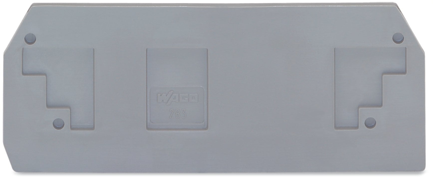 283-325 End and Intermediate Plate, For Use With Rail Mounted, Polyamide, Gray