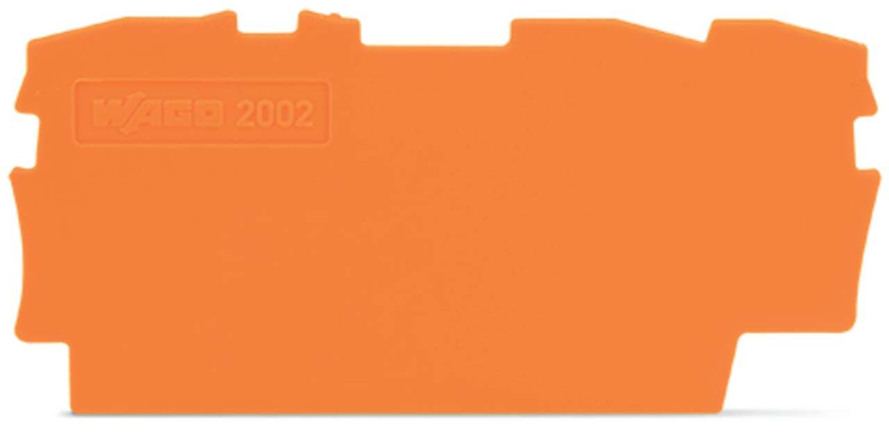 2002-1392 2001 End Intermediate Plate, For Use With Rail Mounted Terminal Block, Orange