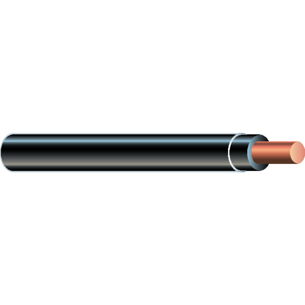 11300105 NoLube SIMpull Type XHHW-2 Building Wire, Reel Packaging, 600 V AC, (1) 1/0 AWG Stranded Copper Conductor, 500 ft L, Black