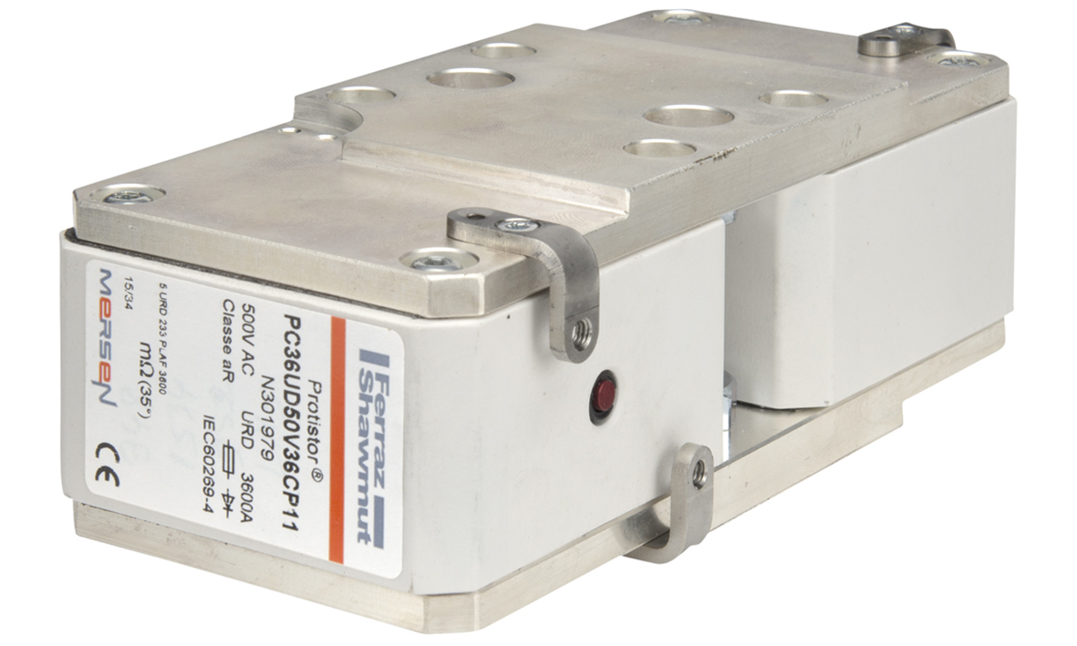 N301979 Protistor Size 2 x 32 and 2 x 33 High Speed Fuse, 3600 A, 500 V AC, 130 kA Interrupt, Class: URD/aR, Square Body