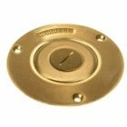 Brass Cover with 2-1/8 In. x 1 In. Combination Plugs, 3-7/8 In. Dia.,Round