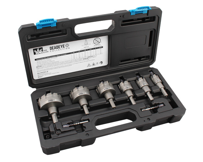 36-814 Carbide Tipped Hole Cutter Kit, 8 Pieces, For Use With Sheet Metal and Stainless Steel