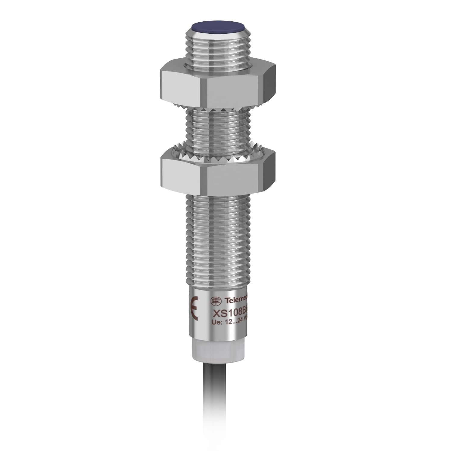 XS108BLPAL2 OsiSense XS Fixed Cylindrical Proximity Sensor With Reverse Polarity Protection, Inductive, PNP Output, 1NO Contact, 10 to 36/12 to 24 V DC