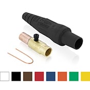 16D35-UE Rhino-Hide 16 Series 1-Pole Cam Type Taper Nose While-in-Use Detachable Female Plug, 600 V AC, 300 A, 1/0 to 2/0 AWG Wire, Crimped Connection, NEMA 3R NEMA Rating