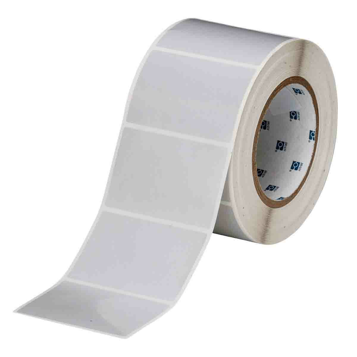 THT-19-480-1 MetaLabel Rectangular Metallic/Non-Metal Label, 2 in L x 3 in W, Blank Legend, Light Gray, B-480 Polyester