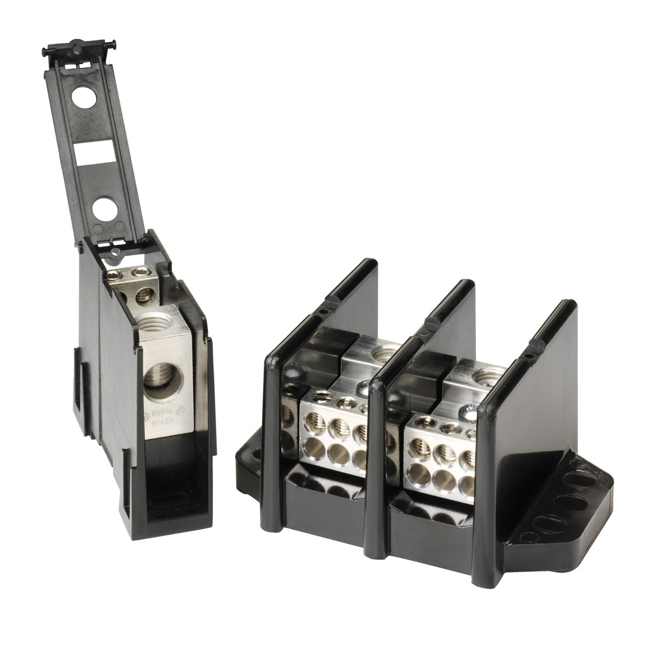 LD3553-1 Powr-Gard Powr-Bloks LD Series Power Distribution Block, 600 V AC, 335 A, 1 Poles, 6 AWG to 400 kcmil Wire, Thermoplastic