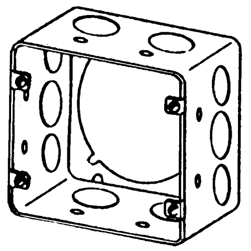 4SJDE-1/2-3/4 Square Box Extension Ring, 2-1/8 in D, Steel