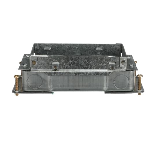 664-S Steel City Shallow Recessed Service Floor Box, Stamped Steel, 70 cu-in Capacity, 2 Gangs, 6 Knockouts, 10-1/4 in L x 4-11/16 in W x 2-7/8 in H