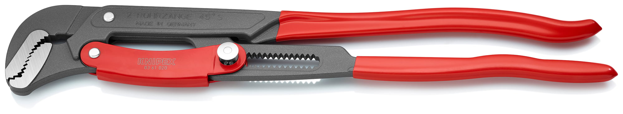 Rapid Adjust Swedish Pipe Wrench-S-Type, 22 in., Plastic Coating
