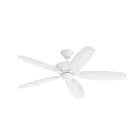 The Renew Patio 52 inch Ceiling Fan in a Matte White finish easily integrates across multiple applications and dcor with its soft, modern design aesthetics. Inspired by the clean and simple design of a Nordic Vase it features a clean blade style and a larger than standard motor with no visible vents in the  housing - delivering stylish comfort to your space