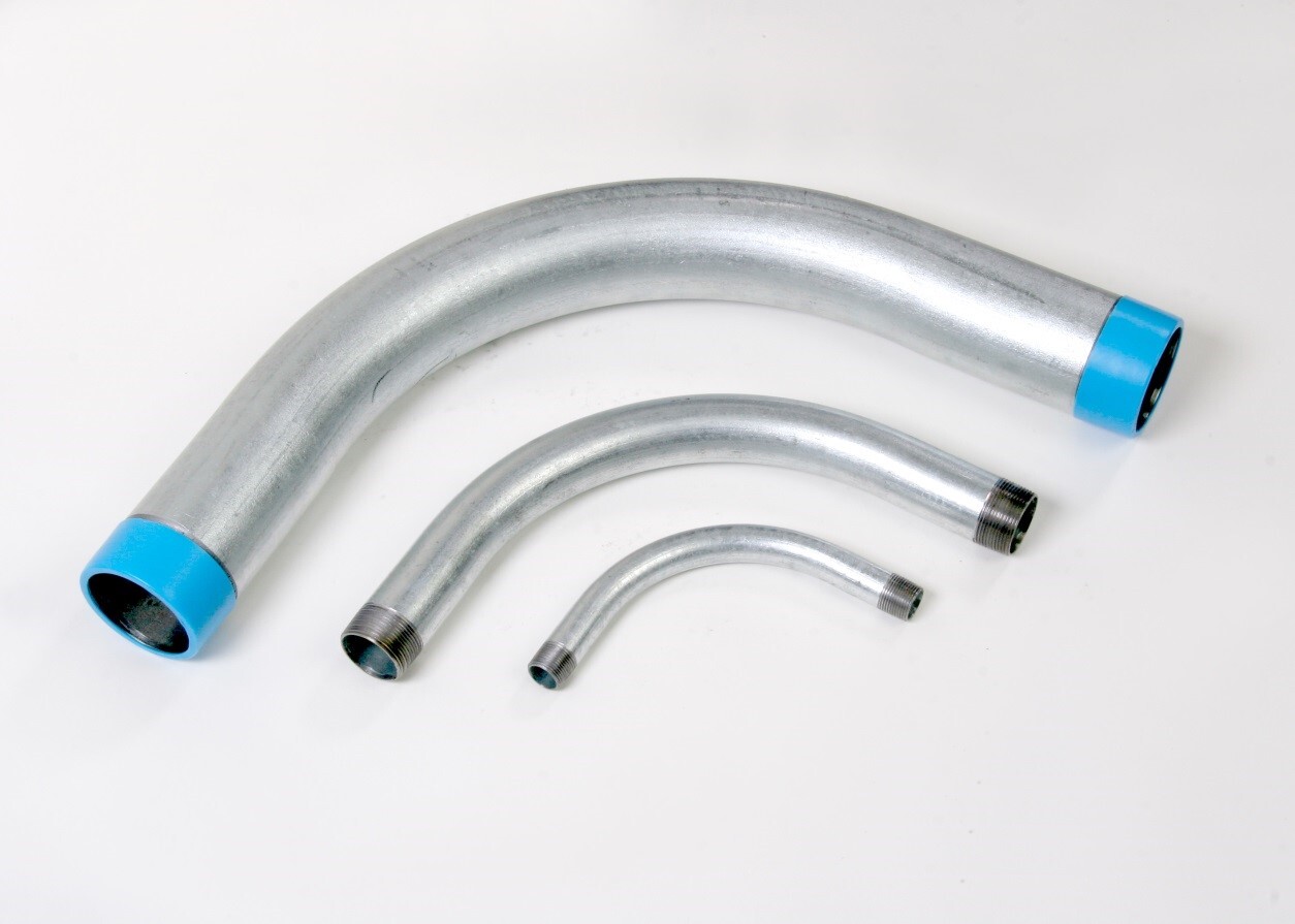 8015 Special Radius Threaded Conduit Elbow, 4 in Trade, 90 deg, Aluminum