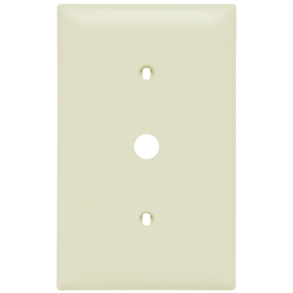 TP12-LA Standard Vertical Phone Wallplate, 1 Gangs, 5 in L, Thermoplastic, Box Mount