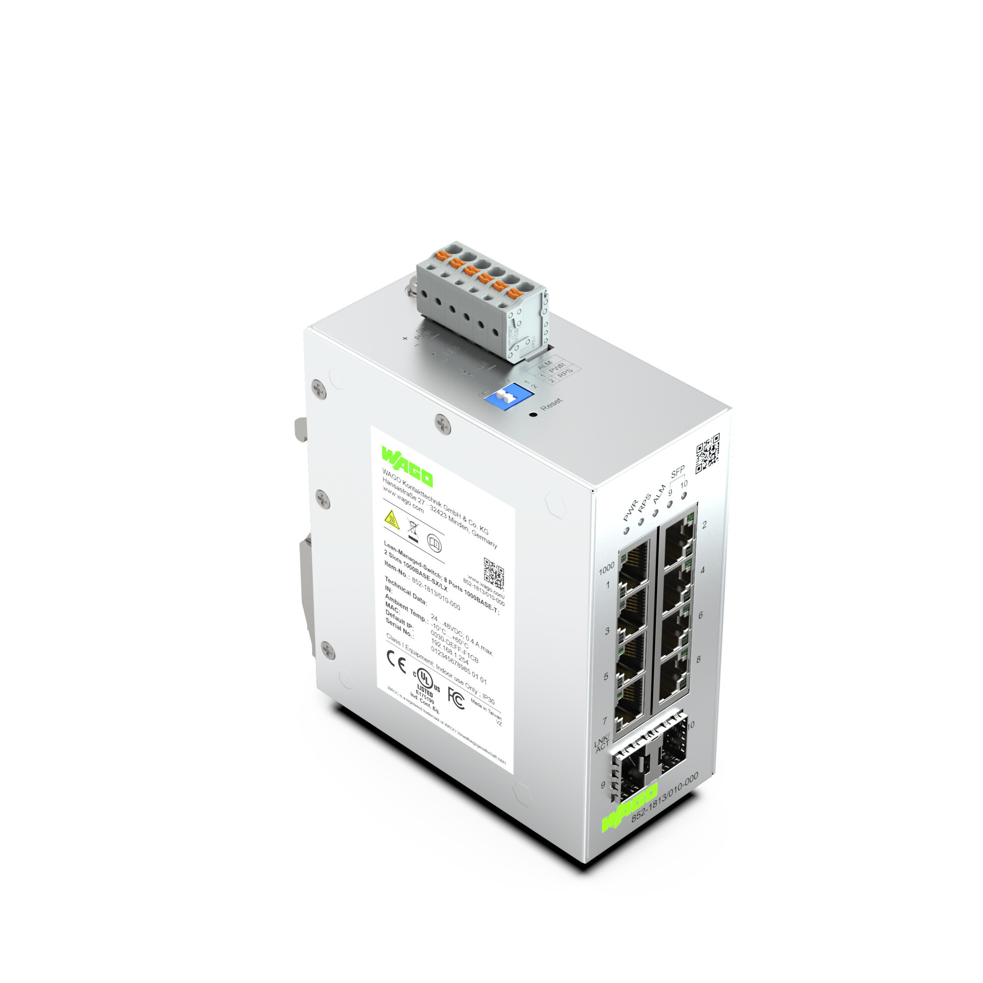 852-1813/010-000 Industrial-Switch, Multi-Mode/Single-Mode Fiber