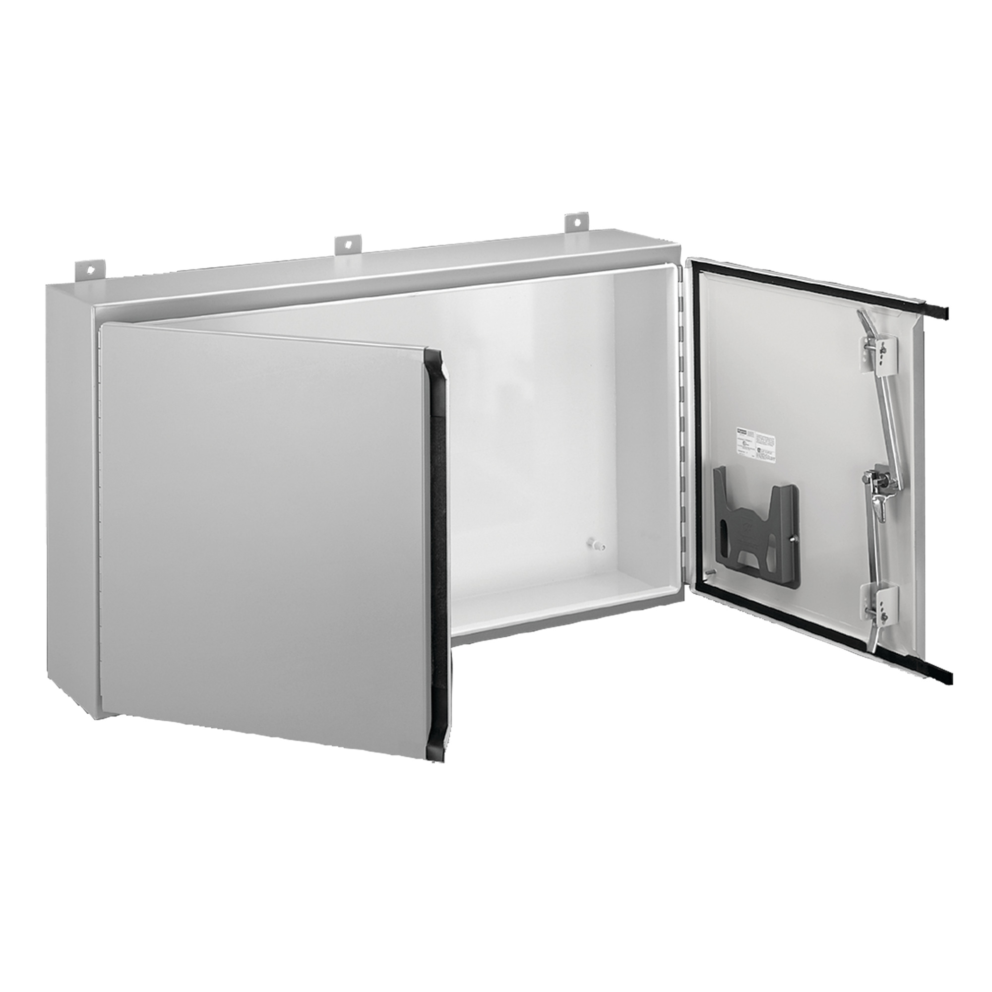 A306010WFLP A12 2-Door Enclosure With Handle, 30 in L x 60 in W x 10 in D, NEMA 12/IP55 NEMA Rating, Steel