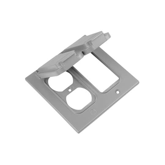 2CCDG Red Dot Dry-Tite Weatherproof Receptacle Cover, Die Cast Aluminum