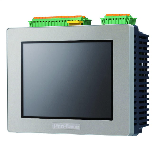 5.7" TFT, 22mm, 1 Serial, Ethernet, 1 USB, AIO: 4 In 2 Out, DIO: 12 In 6 Out, Sink, DC24V