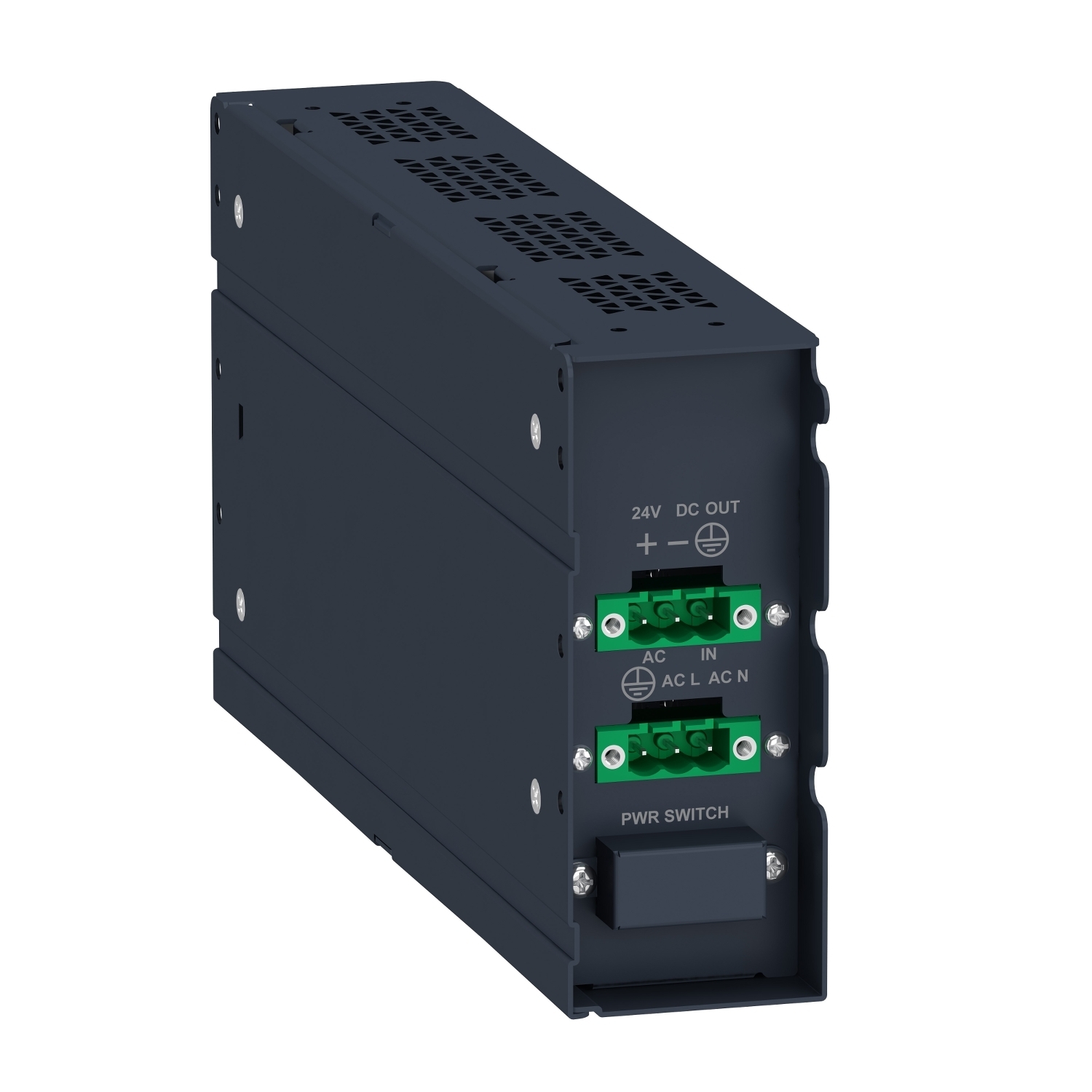 HMIYMMAC1 Magelis Power Adapter, 100 to 240 V AC/24 V DC, 4.6 A, For Use With HMIBM Modular Box PC and HMIDAD Modular Display Adapter