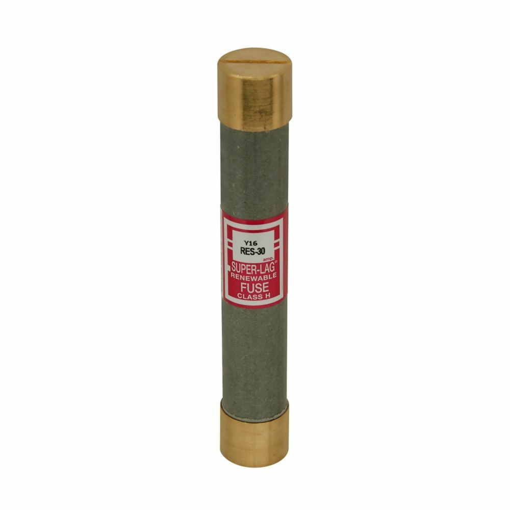RES-25 Super-Lag Non-Current Limiting Non-Indicating Non-Time Delay Non-Rejection Renewable Fuse, 25 A, 600 V AC, 10 kAIC Interrupt, Class: H, Cylindrical Body
