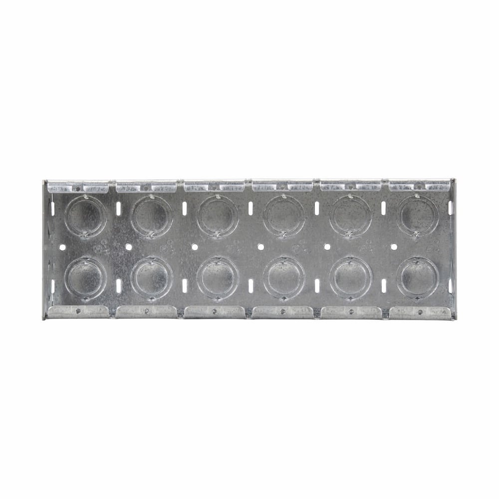 TP687 Welded Masonry Box, Steel, 93 cu-in Capacity, 6 Gangs, 36 Knockouts
