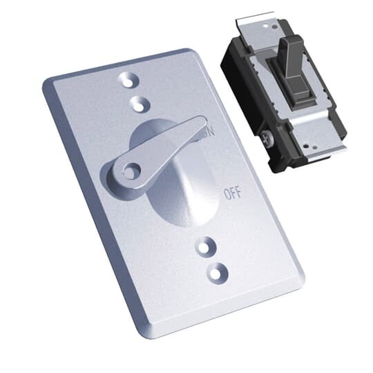 S321E Red Dot Universal Weatherproof Switch Cover With Switch, Zinc