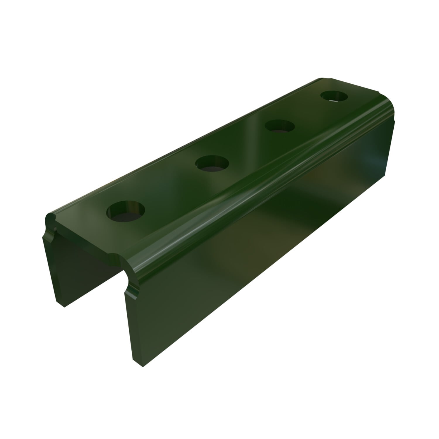 P1377-GR U-Shaped Fitting, 4 Holes, 7-1/4 in L x 1-5/8 in W, For Use With P1000, P1010, P4010 and P5510 Series Channel, Steel