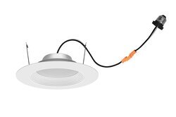 LED/RT5/6/725/940/G2/CEC/40630 UltraLED RT5/6 Screw Based Baffle Reflector Downlight Kit, 8.5 W Fixture, 120 VAC