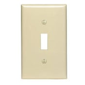 80701-T Standard Size Traditional Wall Plate, 1 Gangs, 2-3/4 in W x 4-1/2 in H, Thermoplastic, Light Almond