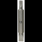 Carded Replacement Bit, #4, #6 tip size, Slotted tip type, Nickel Plated blade finish, 2 pieces