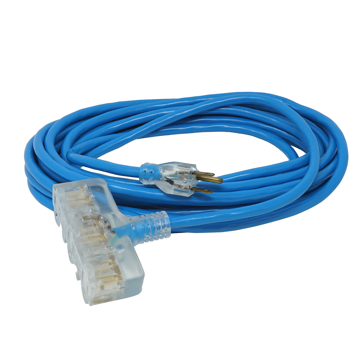 032688806 Type SJTW Extension Cord With Lighted End, 125 V AC, (3) 14 AWG Bare Copper Conductor, 50 ft L