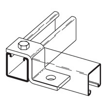 B108ZN Offset Z-Support, 2 Holes, 3-1/2 in L, Steel