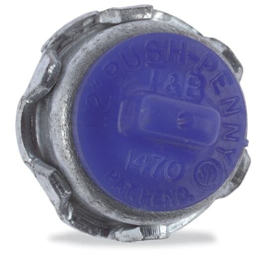 1465 T&B Capped Conduit Bushing, 2 in Trade, Malleable Iron