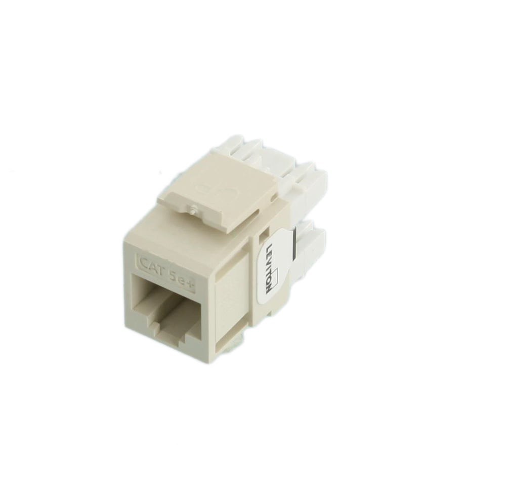 5G110-BT5 8-Conductor 8-Position Component Rated Snap-In Connector, Cat 5e Module, Panel Mount, 1 Ports, Plastic, Light Almond