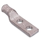 Cast Copper Two-Hole Heavy Duty Lug, Standard Barrel, Blind End, Max 35kV, 750 kcmil Wire, 1/2 Inch Bolt Size, 1-3/4 Inch Hole Spacing, Tin Plated, Die Code 112, Die Color Code Purple