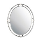 Featuring clean lines, white porcelain accents and a dazzling Chrome finish, this mirror from the Pocelona(TM) collection is appealing for a vintage-inspired look. With a timeless grace and soft beauty, this fixture is capable of matching any decor.