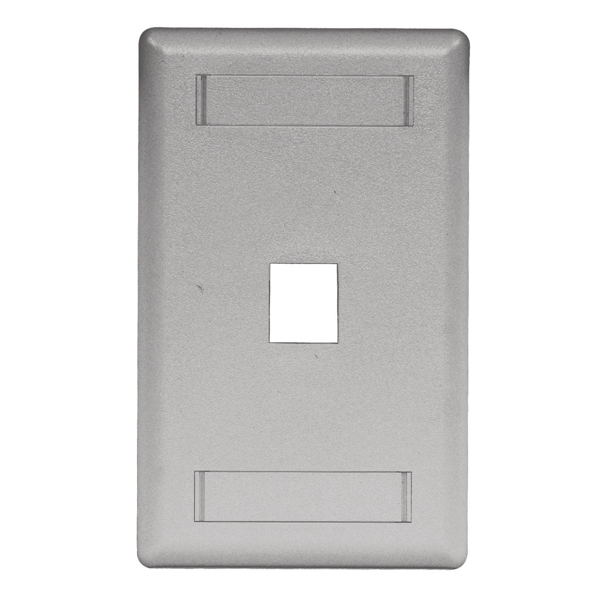 IFP11GY Molded Rear Load Standard Keystone Faceplate, 1 Gangs, 1 Ports, Phone/Data/Multimedia Module, Fastened Mount, High-Impact Thermoplastic