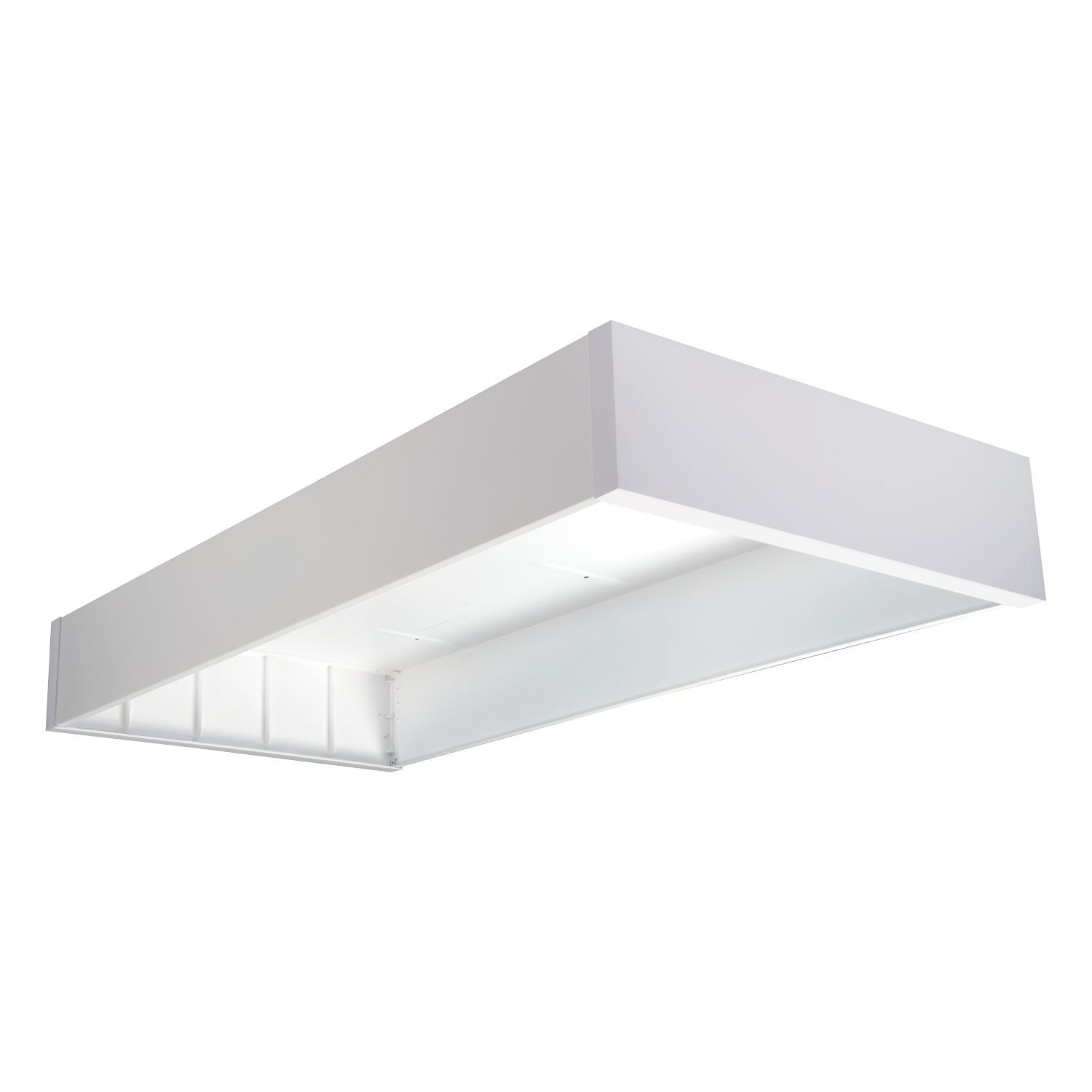 SK-24-WS Metalux Shallow Universal Commercial Surface Mounting Kit, For Use With 2 x 4 ft Metalux, Fail Safe, Corelite and Neo-Ray Product Line, Steel, White