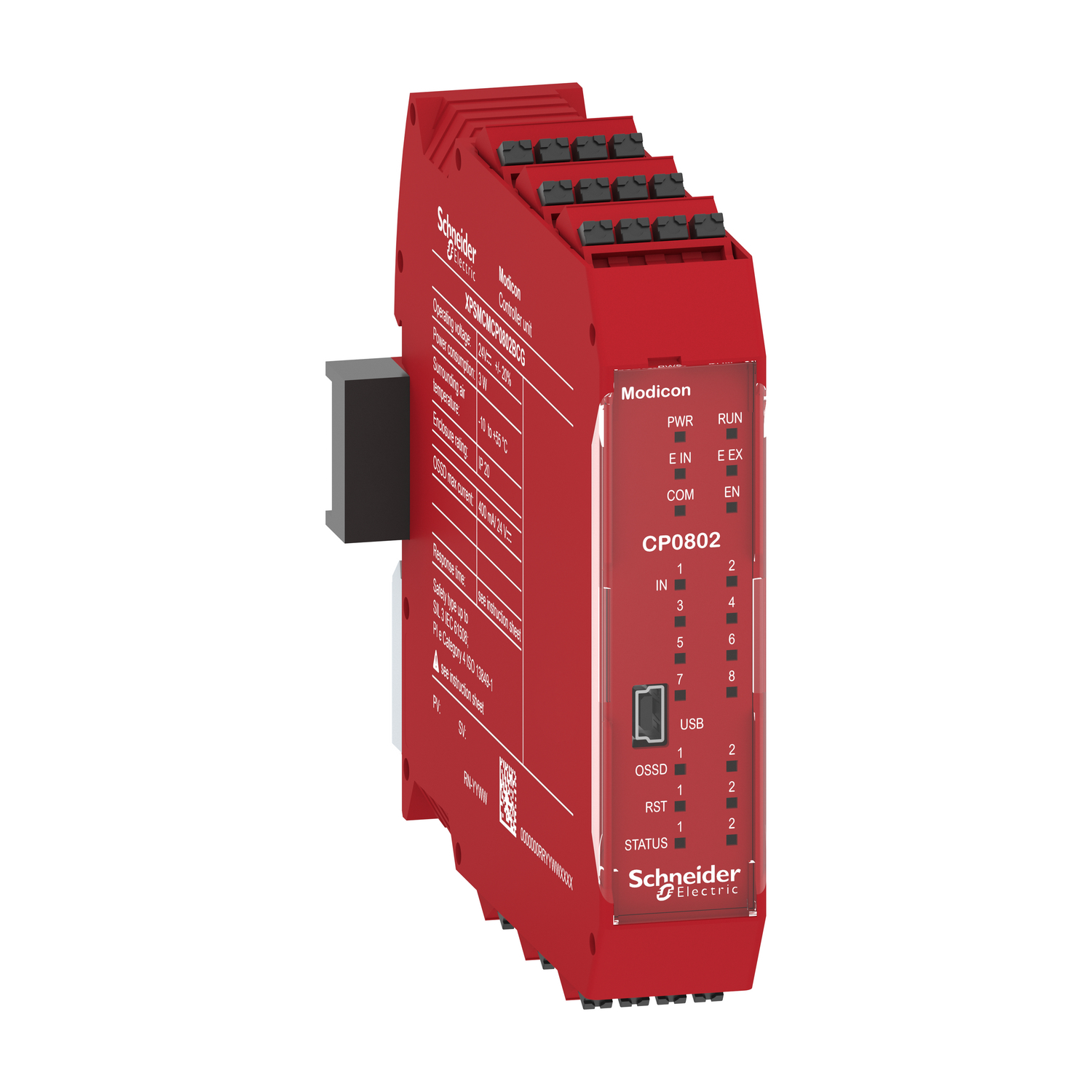 XPSMCMCP0802BCG Safety Controller, 24 V, 11 Inputs, 8 Outputs